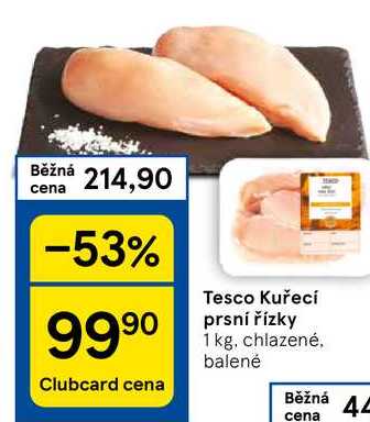 Tesco Kuřecí prsní řízky, 1 kg, chlazené