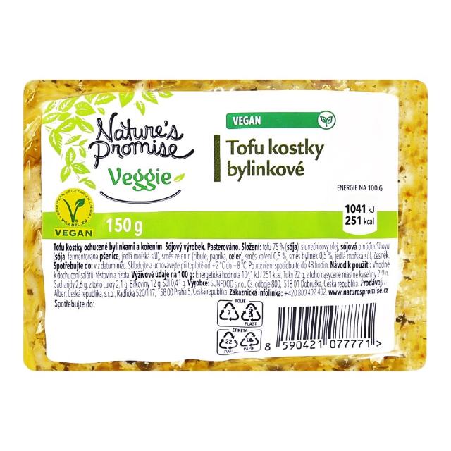 Nature's promise Tofu kostky bylinkové