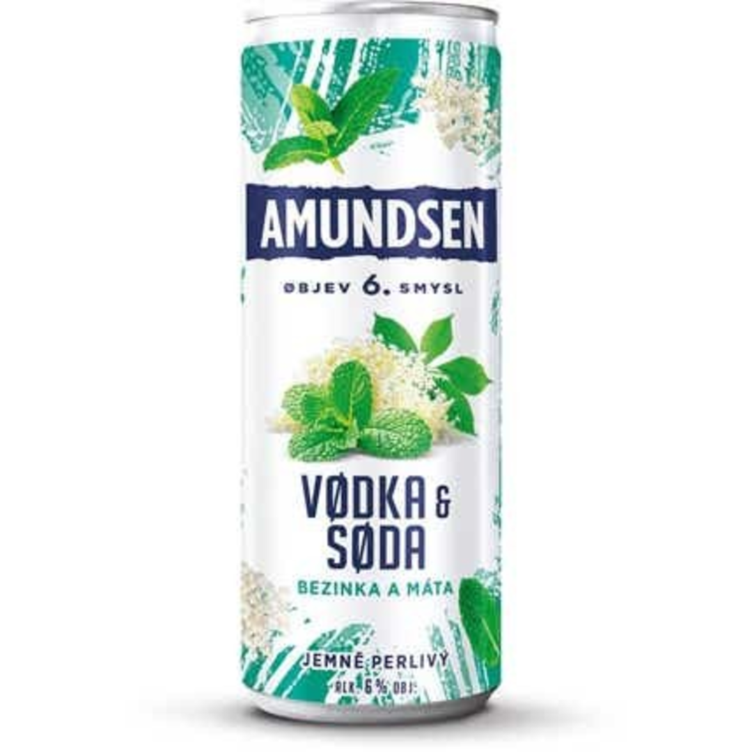 Amundsen Vodka & Soda Bezinka a Máta (6%)