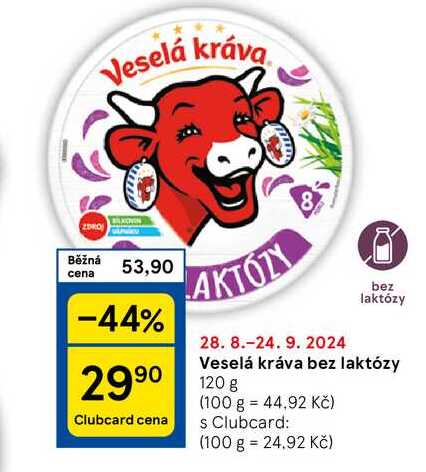 Veselá kráva bez laktózy, 120 g 