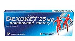 Dexoket® 25 mg 10 potahovaných tablet