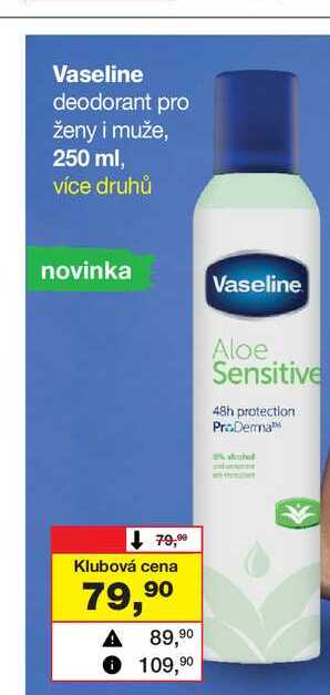 Vaseline deodorant pro ženy i muže, 250 ml