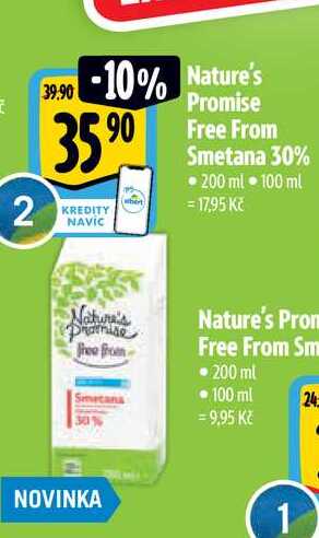  Nature's  Promise Free From Smetana 30% • 200 ml  