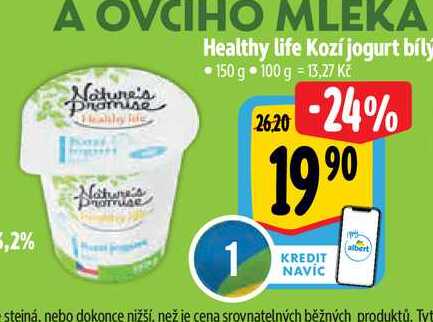   Healthy life Kozí jogurt bílý 150 g 