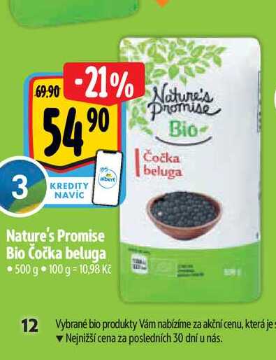  Nature's Promise Bio Čočka beluga 500 g 