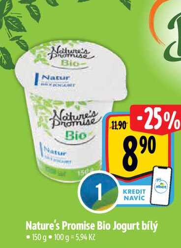 Nature's Promise Bio Jogurt bílý 150 g 