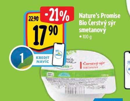 Nature's Promise Bio Čerstvý sýr smetanový 100g