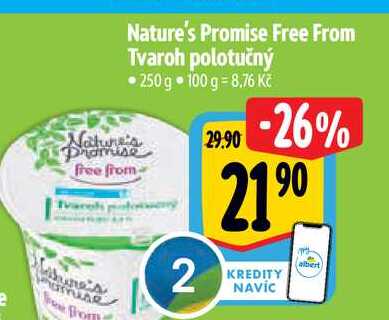 Nature's Promise Free From Tvaroh polotučný 250 g