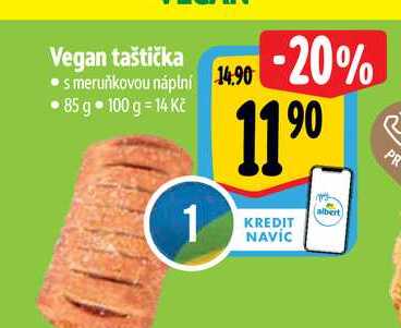 Vegan taštička s meruňkovou náplní 85 g