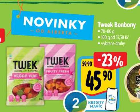 Tweek Bonbony 70-80 g vybrané druhy