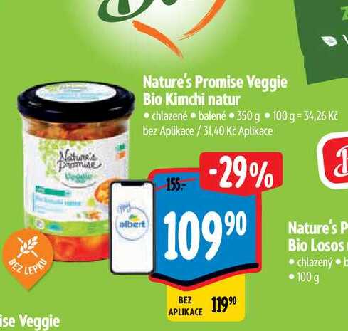 Nature's Promise Veggie Bio Kimchi natur chlazené balené 350 g 