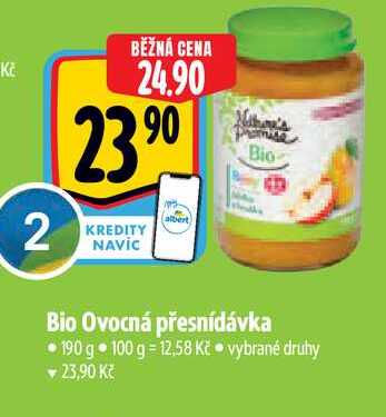 Bio Ovocná přesnídávka 190 g vybrané druhy