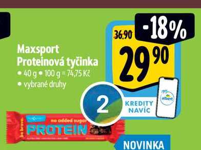 Maxsport Proteinová tyčinka 40 g vybrané druhy 