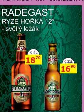 Radegast Ryze Hořká 12, světlý ležák 0,33l 0.33l