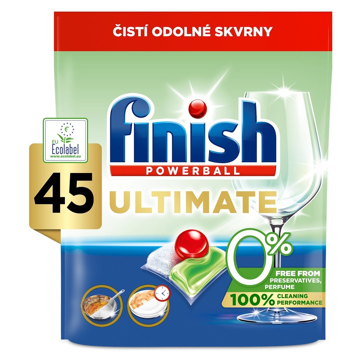 Finish Ultimate 0% All in 1 kapsle do myčky nádobí