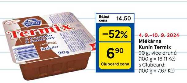 Mlékárna Kunín Termix, 90 g