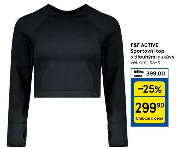 F&F ACTIVE Sportovní top s dlouhými rukávy velikost XS-XL 