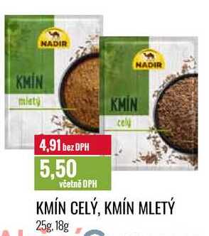 KMÍN CELÝ, KMÍN MLETÝ 25g,18g 