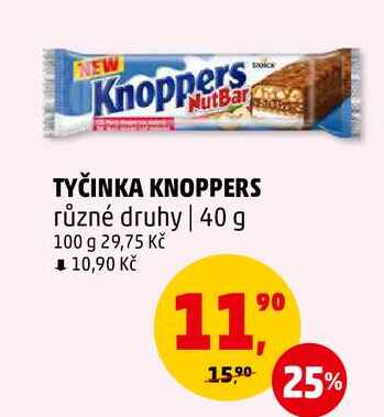 TYČINKA KNOPPERS různé druhy, 40 g 