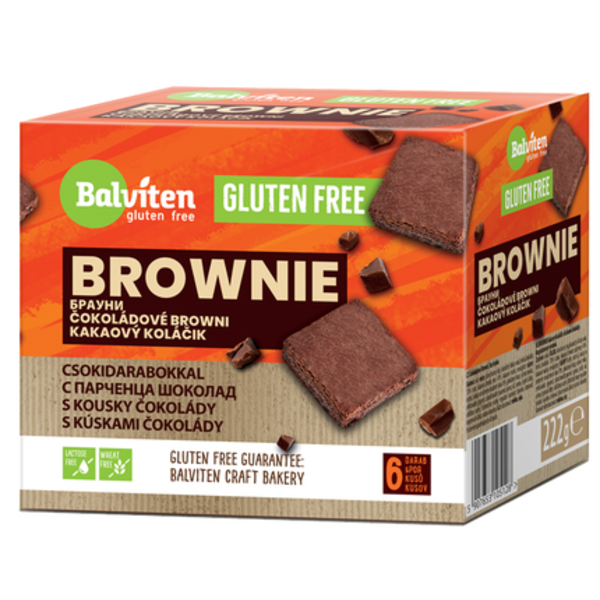 Balviten Brownie kakaové s kousky čokolády, bez lepku (6x37g)