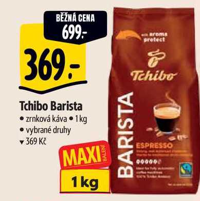 Tchibo Barista zrnková káva 1kg vybrané druhy 