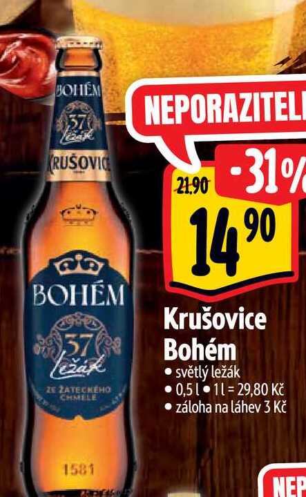   Krušovice Bohém 0,5 l