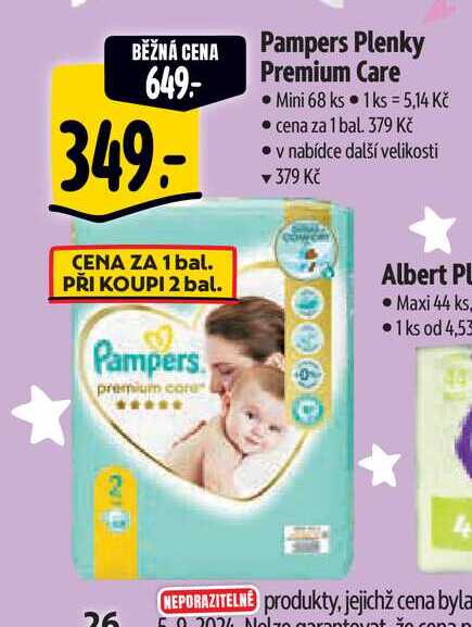   Pampers Plenky Premium Care Mini 68 ks 