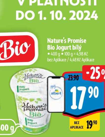   Nature's Promise Bio Jogurt bílý 400 g 