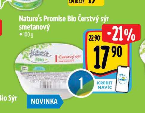   Nature's Promise Bio Čerstvý sýr smetanový •100 g 