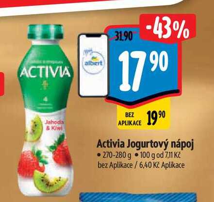 ACTIVIA  Jogurtový nápoj 270-280 g 