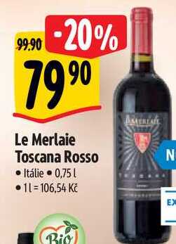 Le Merlaie Toscana Rosso, 0,75 l