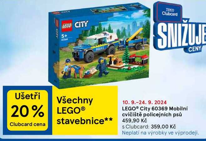 LEGO® City 60369 Mobilní cvičiště policejních psů  