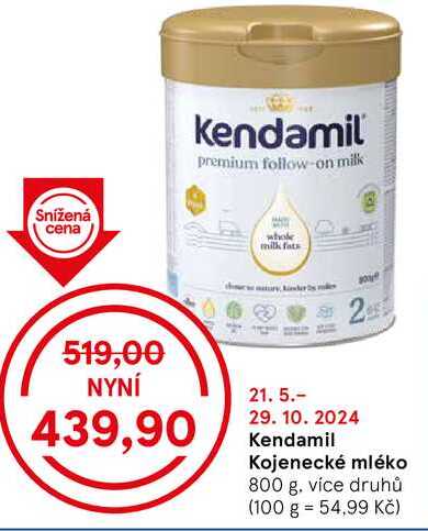 Kendamil Kojenecké mléko, 800 g