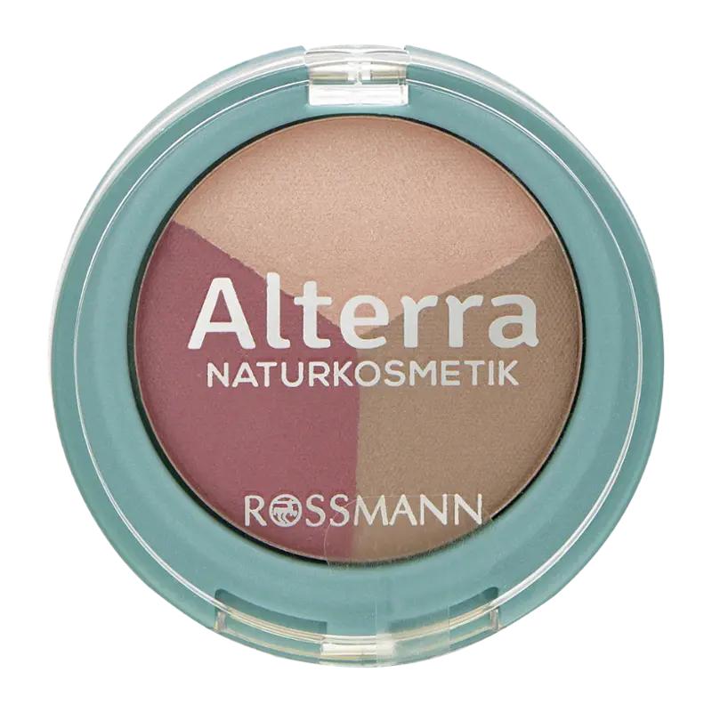 Alterra Naturkosmetik Oční stíny Trio 09 Rosy Dreams, 1 ks