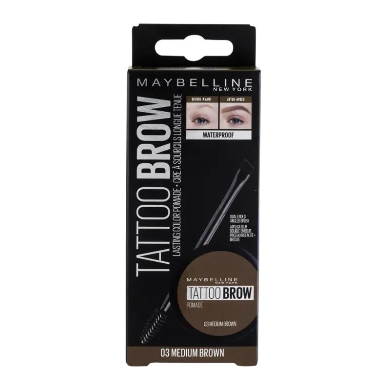 Maybelline Pomáda na obočí Tattoo Brow 03 Medium Brown, 1 ks