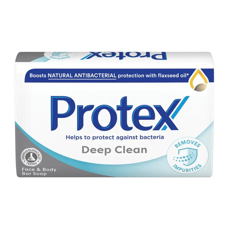 Protex Tuhé mýdlo Deep Clean s přirozenou antibakteriální ochranou, 90 g