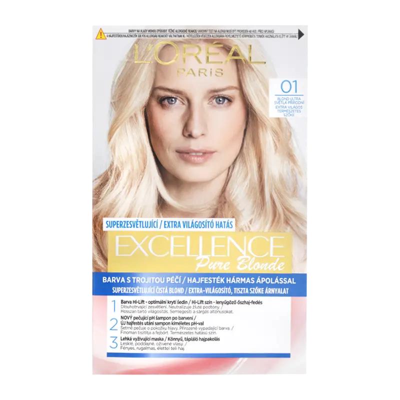 L'Oréal Barva na vlasy Excellence Pure Blonde 01 blond ultra světlá přírodní, 1 ks