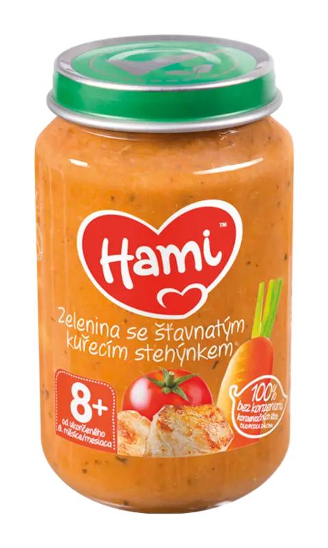 Hami Zelenina se šťavnatým kuřecím stehýnkem, 200 g