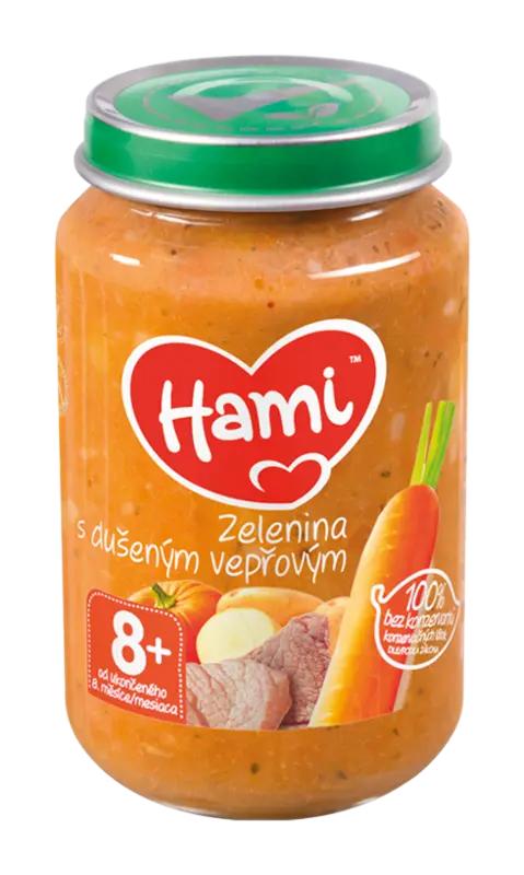 Hami Zelenina s dušeným vepřovým masem, 200 g