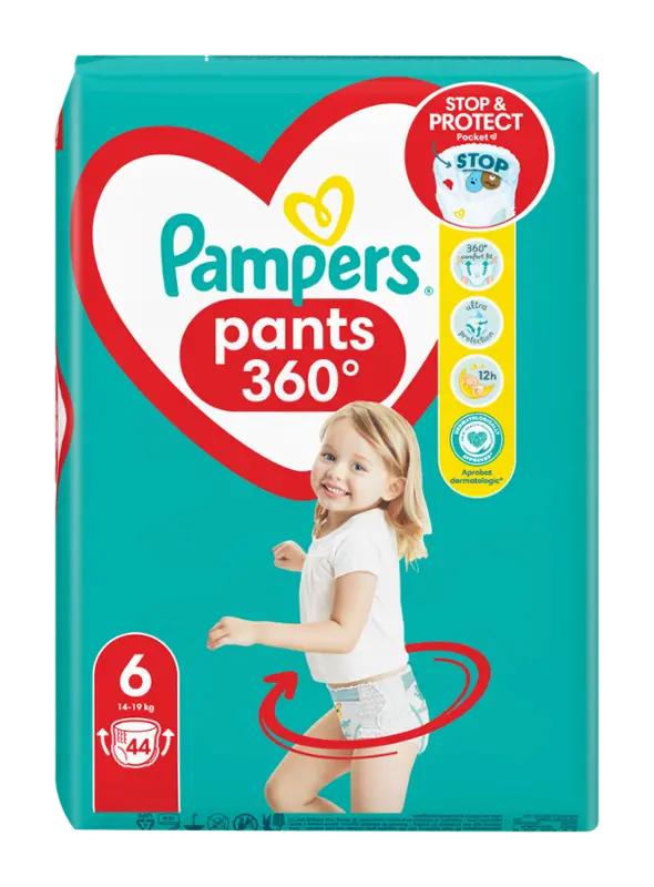 Pampers Plenkové kalhotky 14 - 19 kg, vel. 6, 44 ks