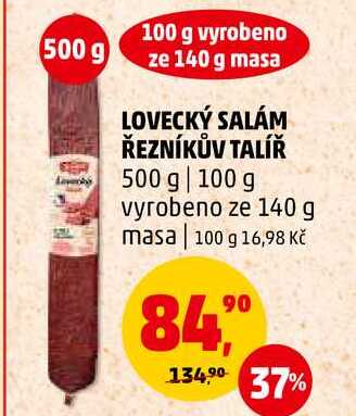 LOVECKÝ SALÁM ŘEZNÍKŮV TALÍŘ, 500 g 