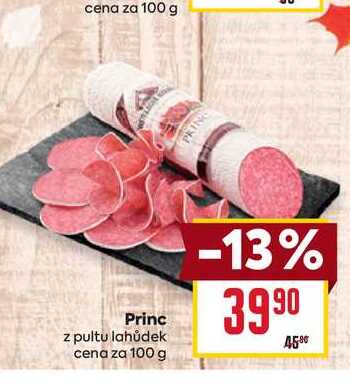 Princ z pultu lahůdek cena za 100 g