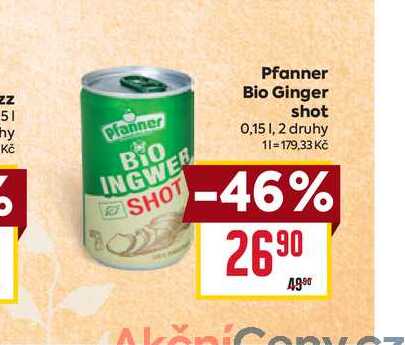 Pfanner Bio Ginger shot 0,15l