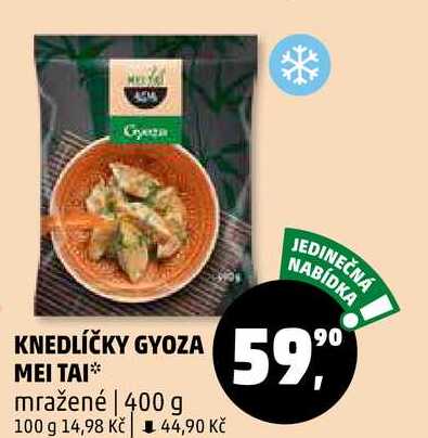 KNEDLÍČKY GYOZA MEI TAI mražené, 400 g  