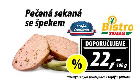 Pečená sekaná se špekem, 100 g