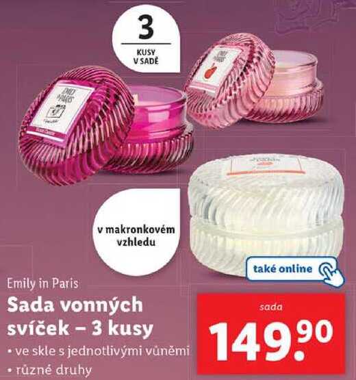 Sada vonných svíček - 3 kusy 