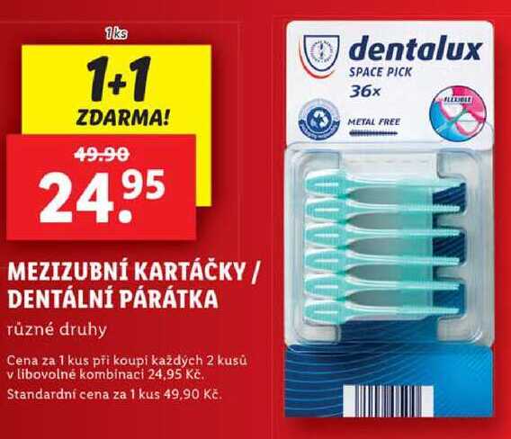 MEZIZUBNÍ KARTÁČKY / DENTÁLNÍ PÁRÁTKA, 1 ks