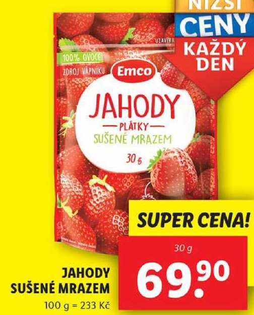 JAHODY SUŠENÉ MRAZEM, 30 g