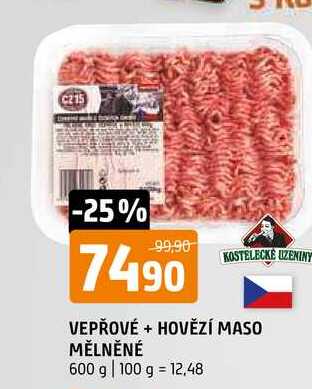 Vepřové hovězí maso mělněné 600 g 