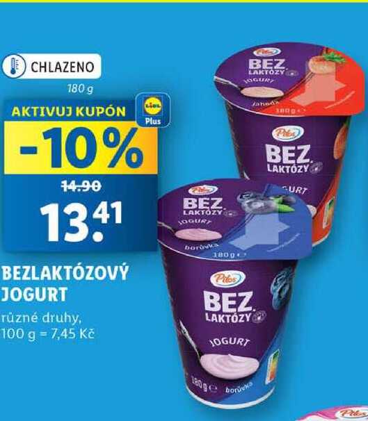 BEZLAKTÓZOVÝ JOGURT, 180 g